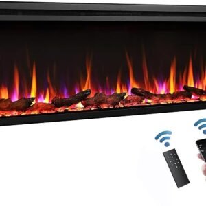 LegendFlame Austin Cheminée électrique murale encastrée et murale (152,4 cm)