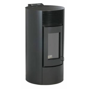 Optimo Poêle à granulés rond étanche CRISTO noir 12 kW