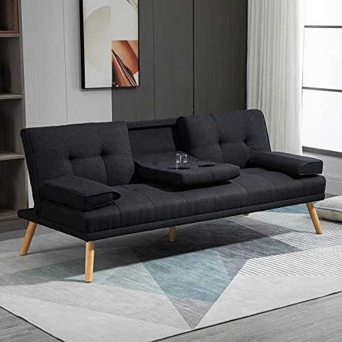 HOMCOM Canapé Convertible 3 Places Design scandinave